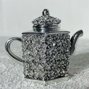 5/$35 Moda Argenti Silver Coated Decorative Hexagonal Teapot